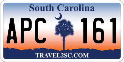 SC license plate APC161