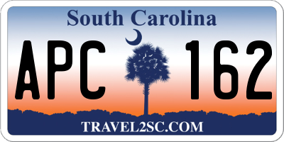 SC license plate APC162
