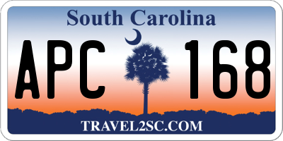 SC license plate APC168