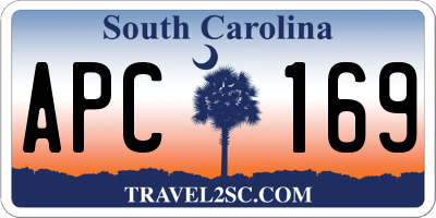 SC license plate APC169