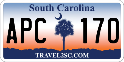 SC license plate APC170