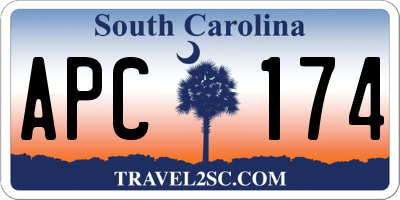 SC license plate APC174