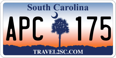 SC license plate APC175