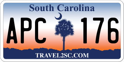 SC license plate APC176