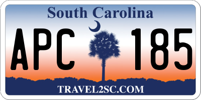 SC license plate APC185