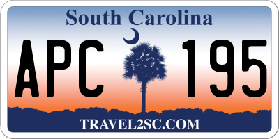 SC license plate APC195