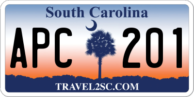 SC license plate APC201