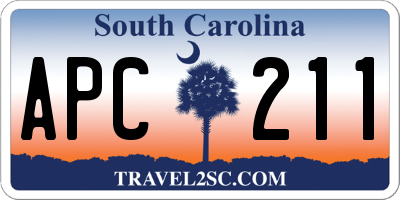 SC license plate APC211