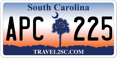 SC license plate APC225