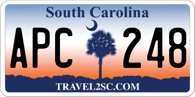 SC license plate APC248