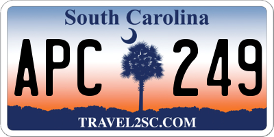 SC license plate APC249