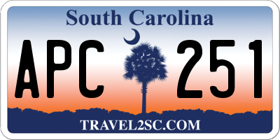 SC license plate APC251