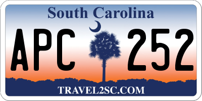 SC license plate APC252