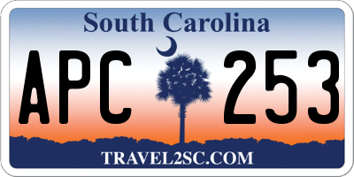 SC license plate APC253