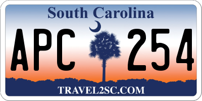 SC license plate APC254