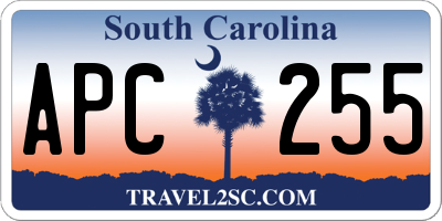 SC license plate APC255