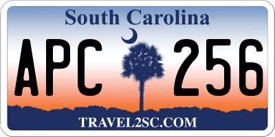 SC license plate APC256