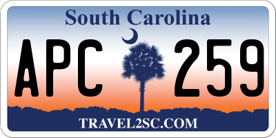 SC license plate APC259