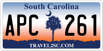 SC license plate APC261