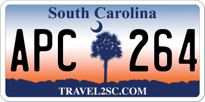 SC license plate APC264