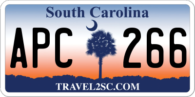 SC license plate APC266
