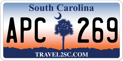 SC license plate APC269