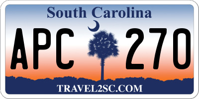 SC license plate APC270