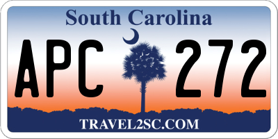 SC license plate APC272