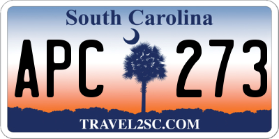 SC license plate APC273