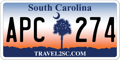 SC license plate APC274