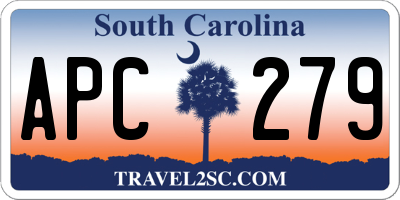 SC license plate APC279