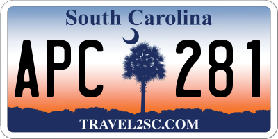 SC license plate APC281