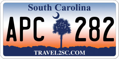 SC license plate APC282