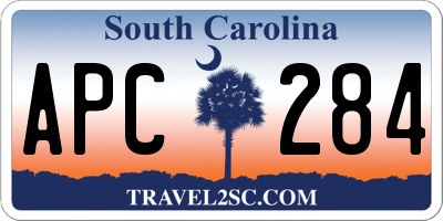 SC license plate APC284