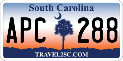 SC license plate APC288