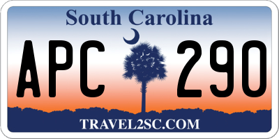 SC license plate APC290
