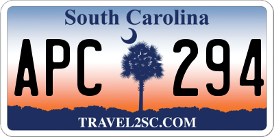 SC license plate APC294