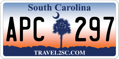 SC license plate APC297