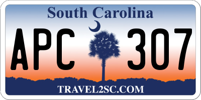 SC license plate APC307
