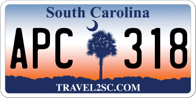 SC license plate APC318