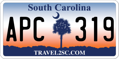 SC license plate APC319