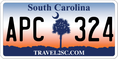 SC license plate APC324
