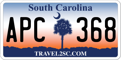 SC license plate APC368