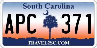SC license plate APC371