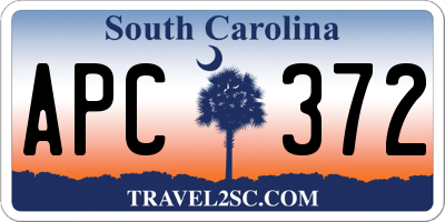 SC license plate APC372