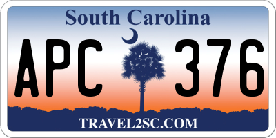 SC license plate APC376