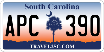 SC license plate APC390