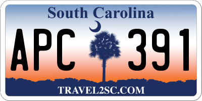 SC license plate APC391