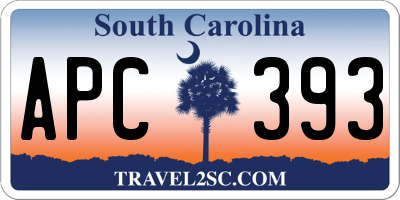 SC license plate APC393