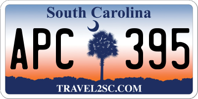 SC license plate APC395
